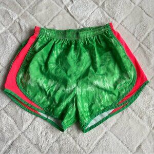 Nike | Green & Pink Tie Dye Watermelon Shorts | Size Small